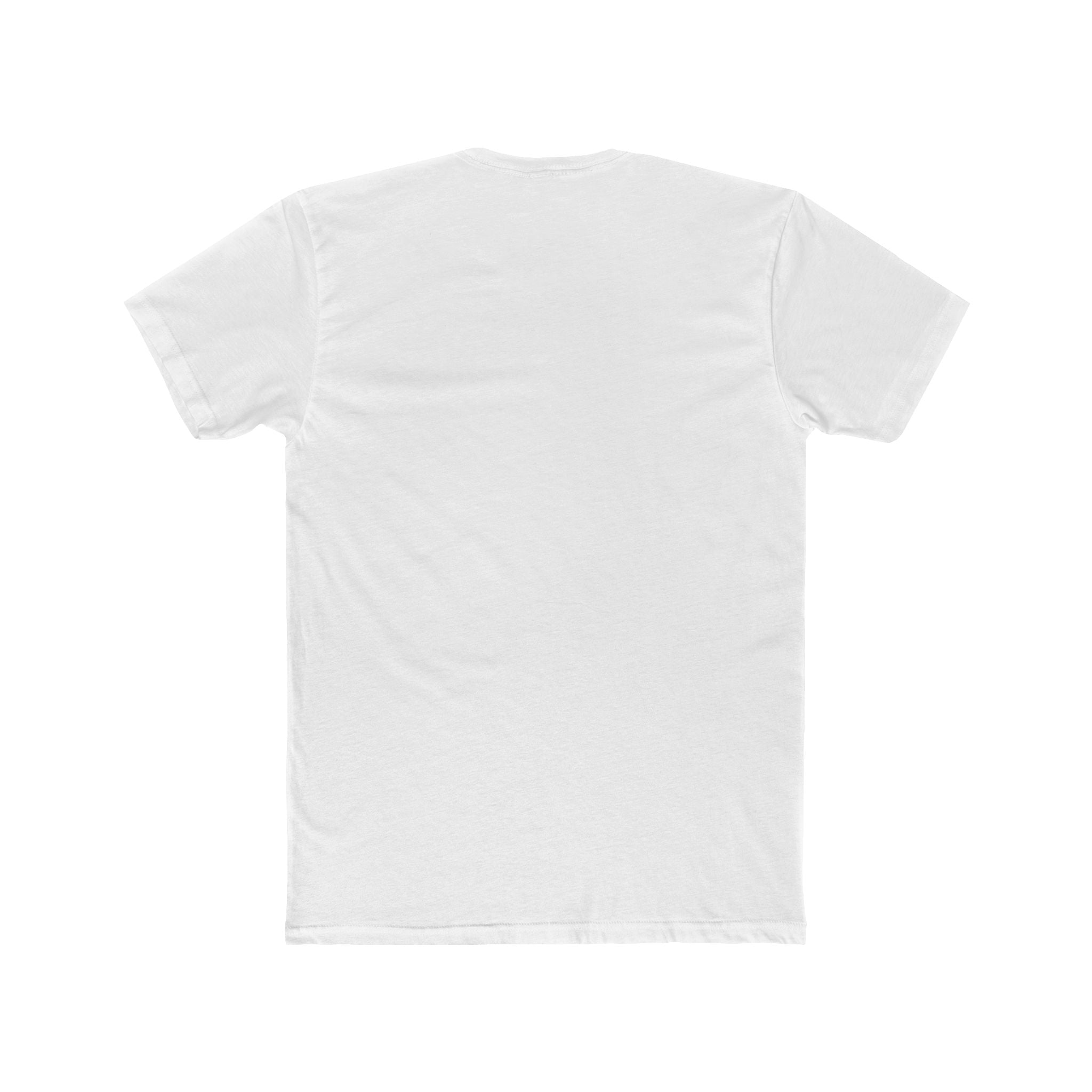 White Cotton Crew Tee — Minimal Blank Template Shirt