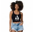 CBCA Micro Rib Racer Tank — Women's Cropped White Athletic Tank Top