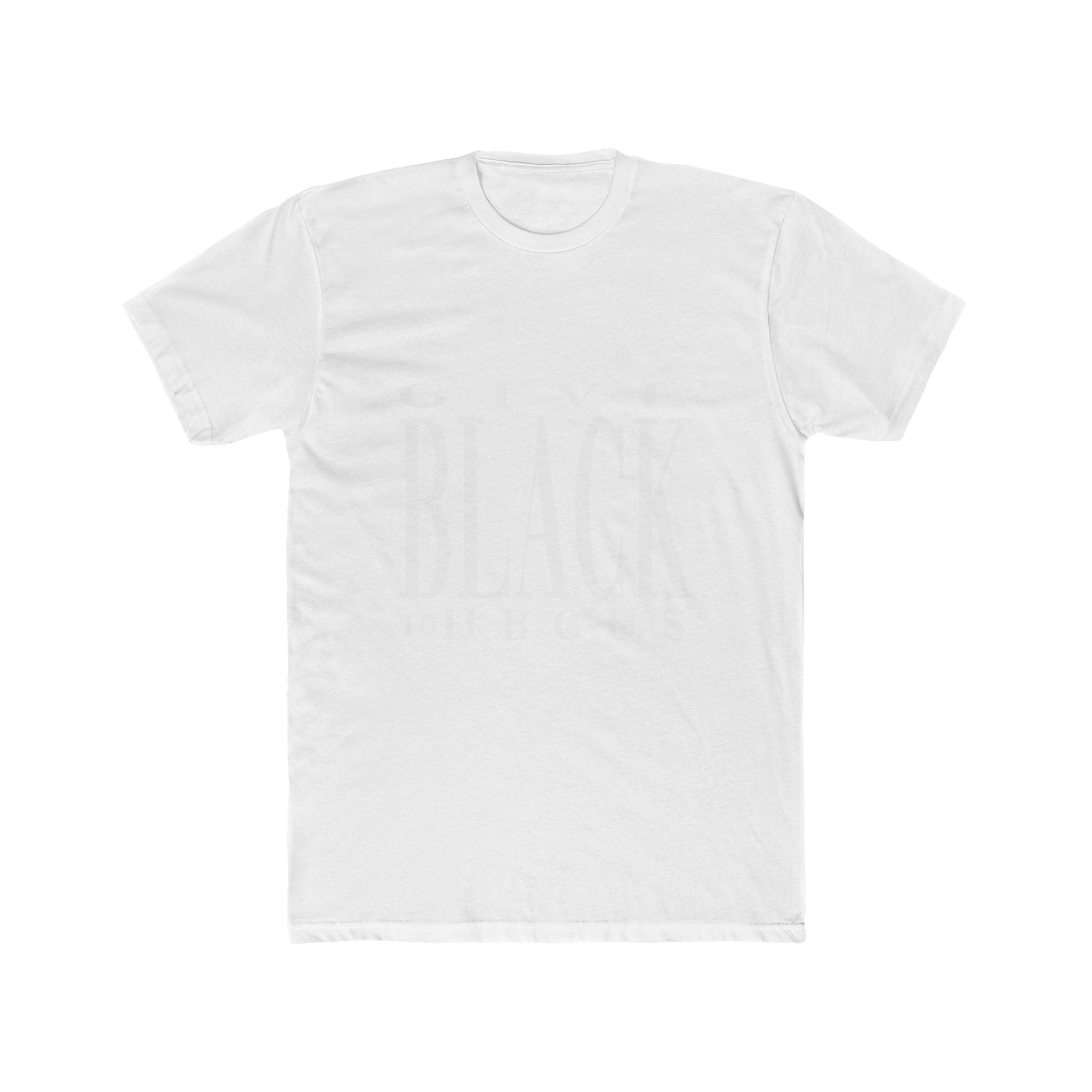 White Cotton Crew Tee — Minimal Blank Template Shirt